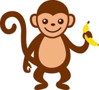 Sad baby monkey clipart free