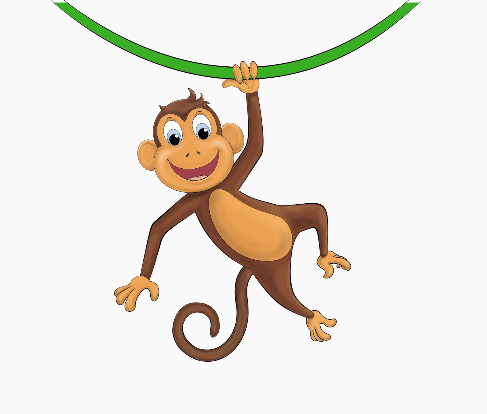 Free hanging monkey.