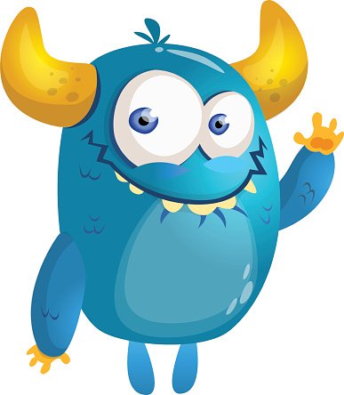 Cartoon blue monster