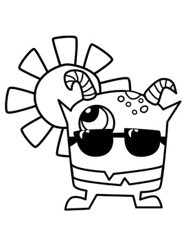 Summer monsters clipart.