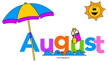 August clipart month.