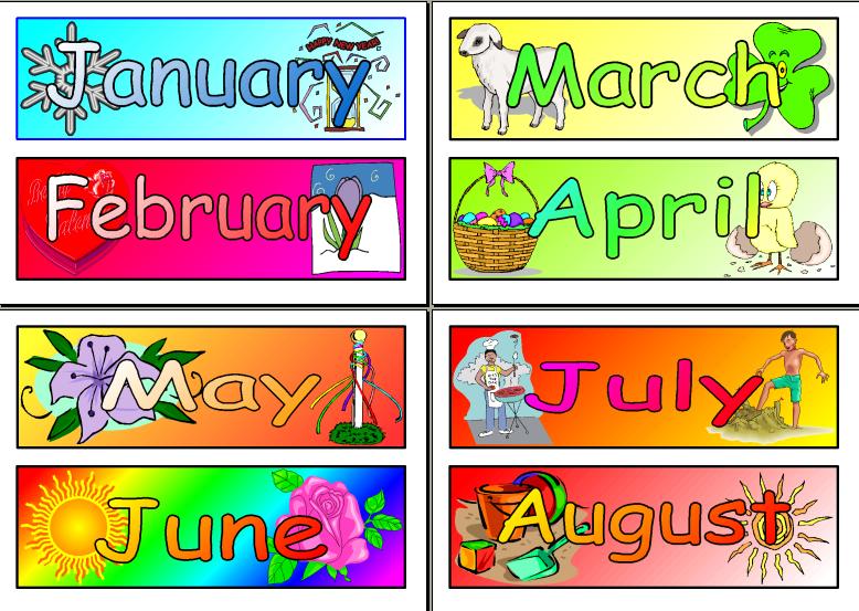 months of the year clipart design