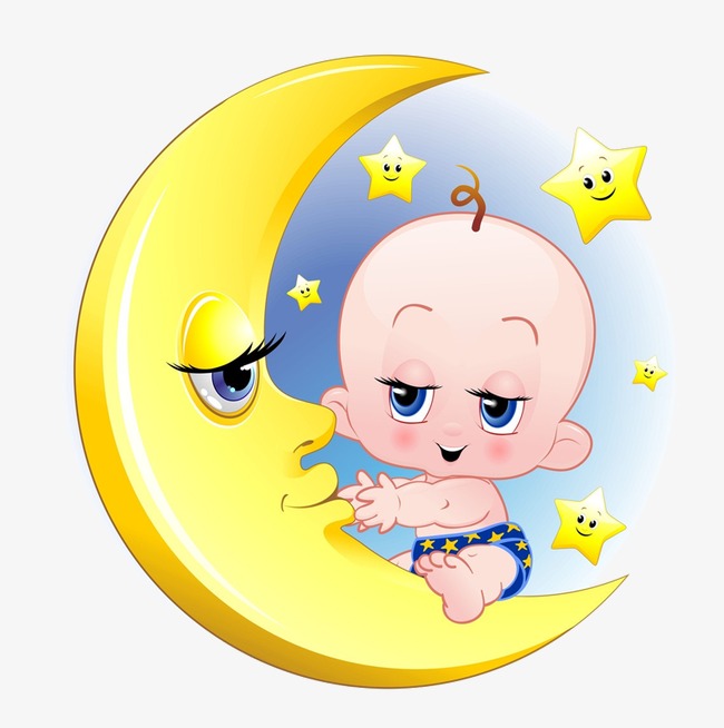 Baby clipart moon, Baby moon Transparent FREE for download