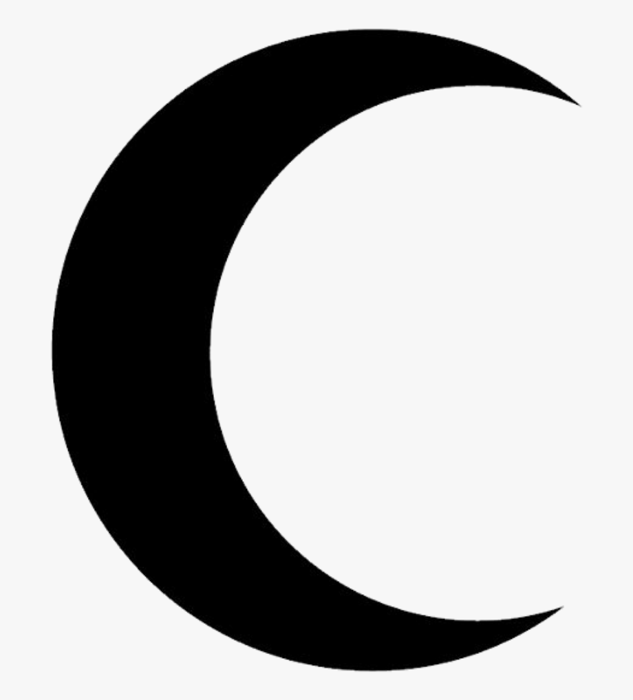 Solid Black Crescent Moon Clipart Sticker Senegal Cresent