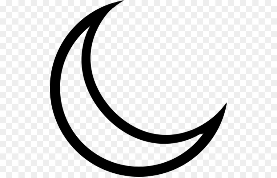 Crescent moon drawing.