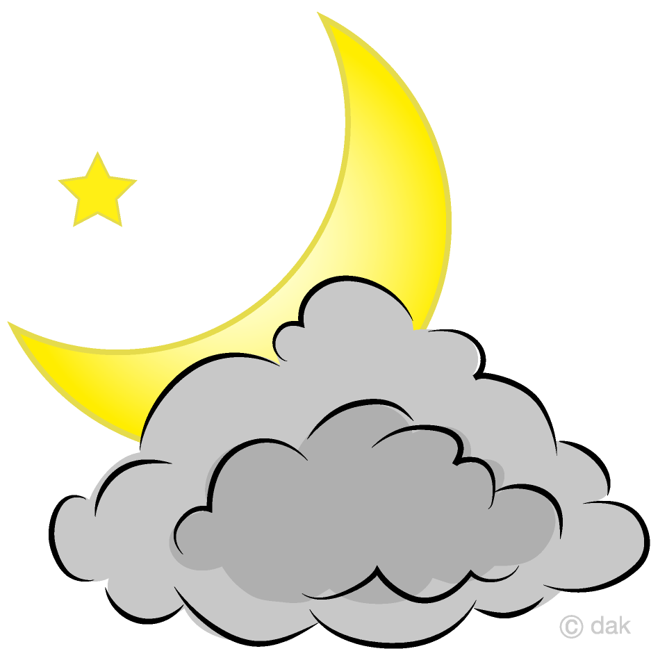 Moon Cloud Clipart Free Picture