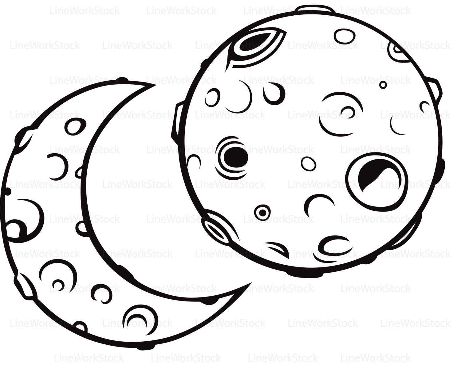 Moon Clipart Black And White