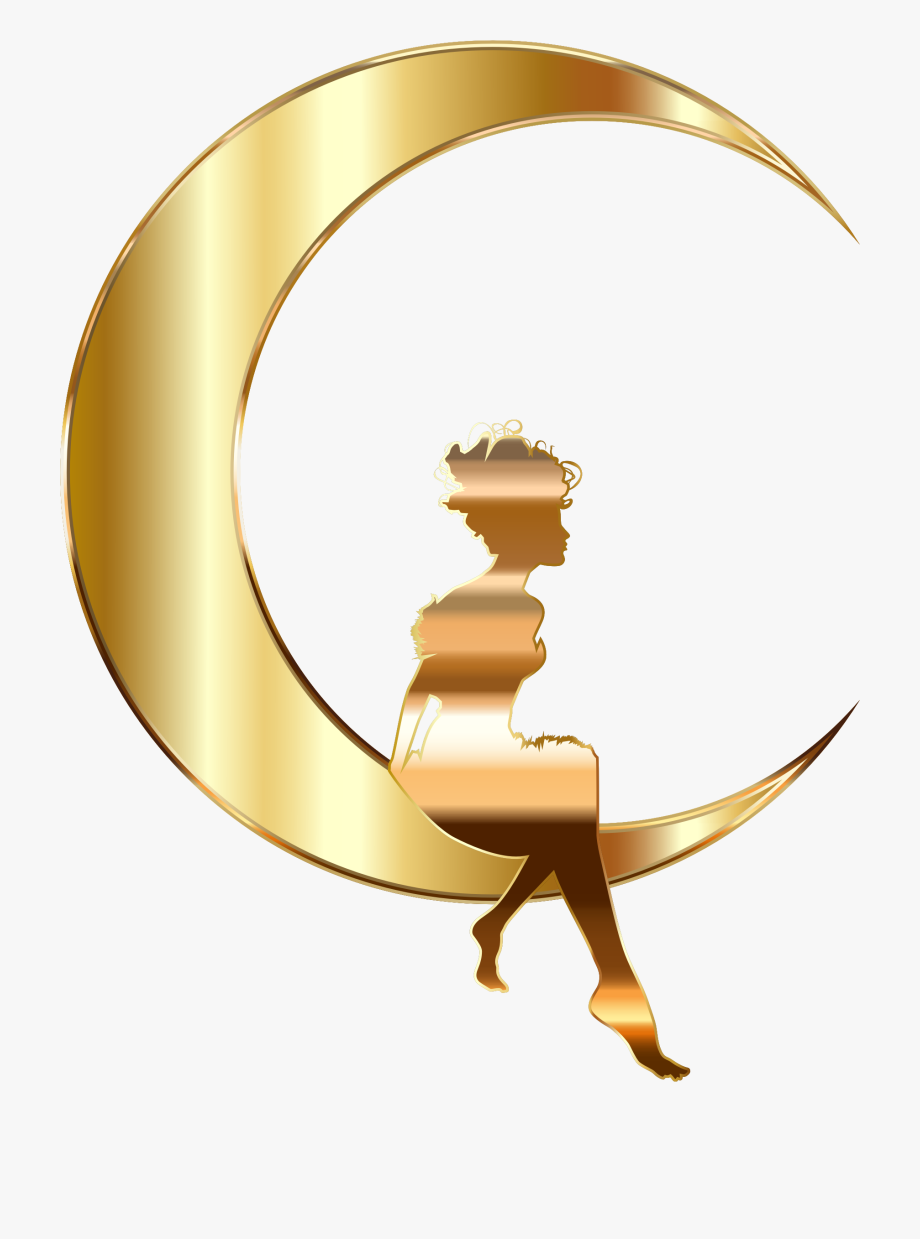 moon clipart free gold