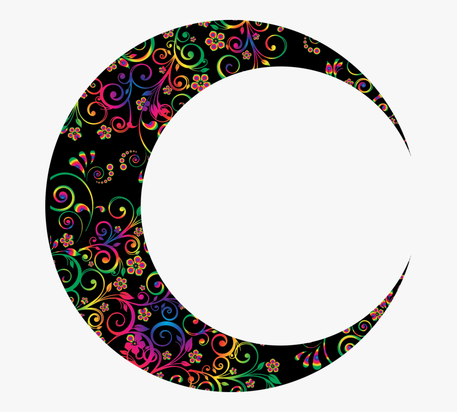 Lunar Phase New Moon Crescent Drawing