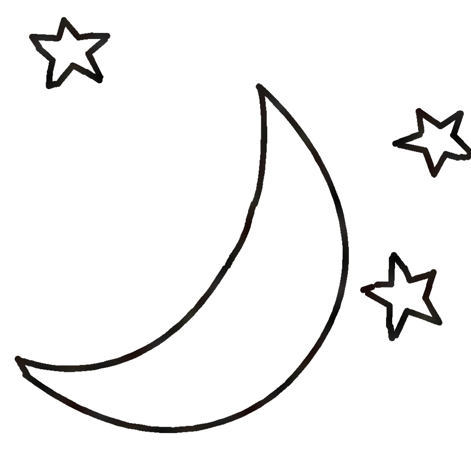 Free Moon Clipart Black And White, Download Free Clip Art