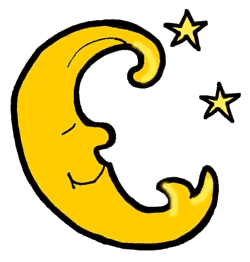 Moon sleeping clip.