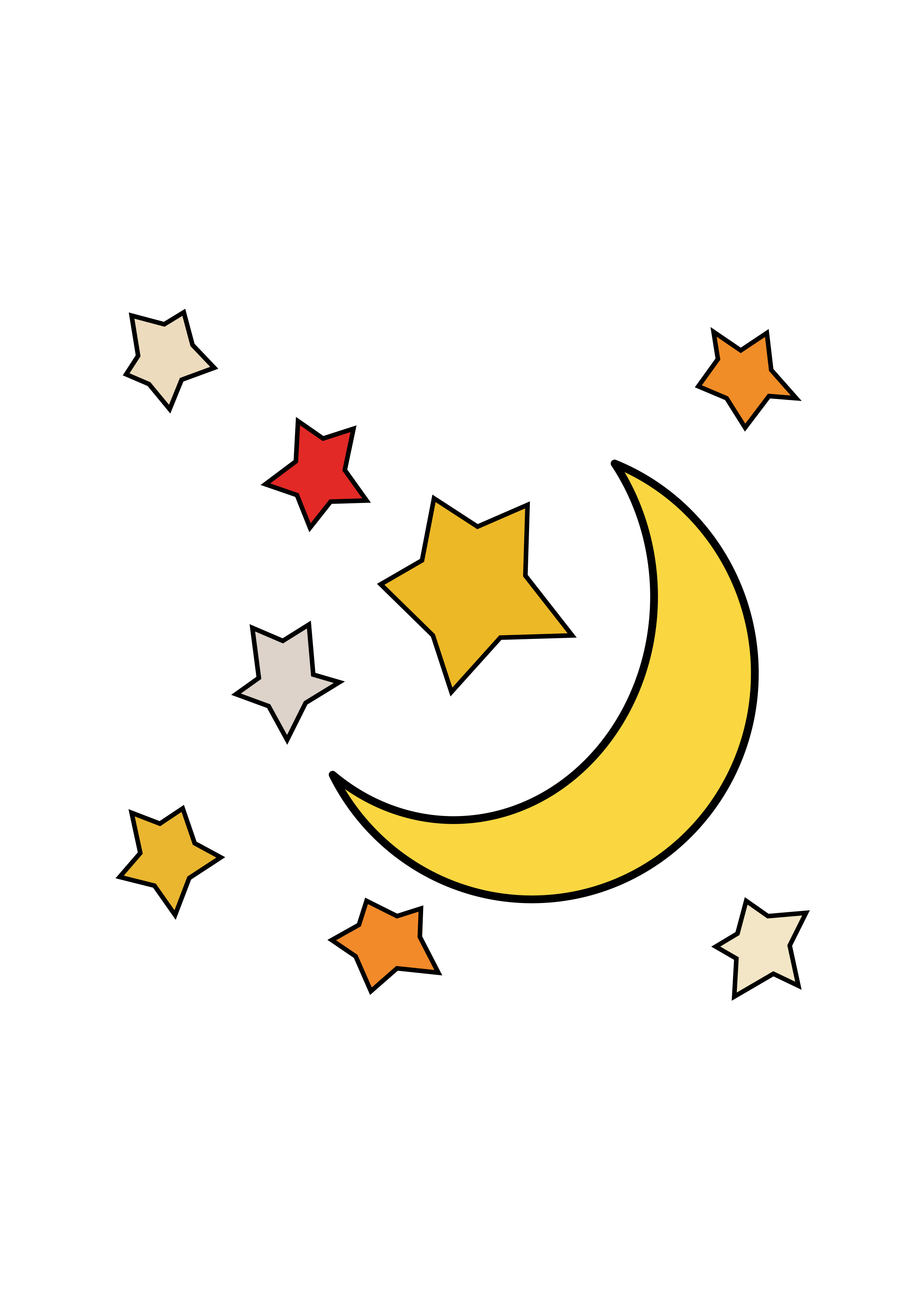 Star and moon clipart