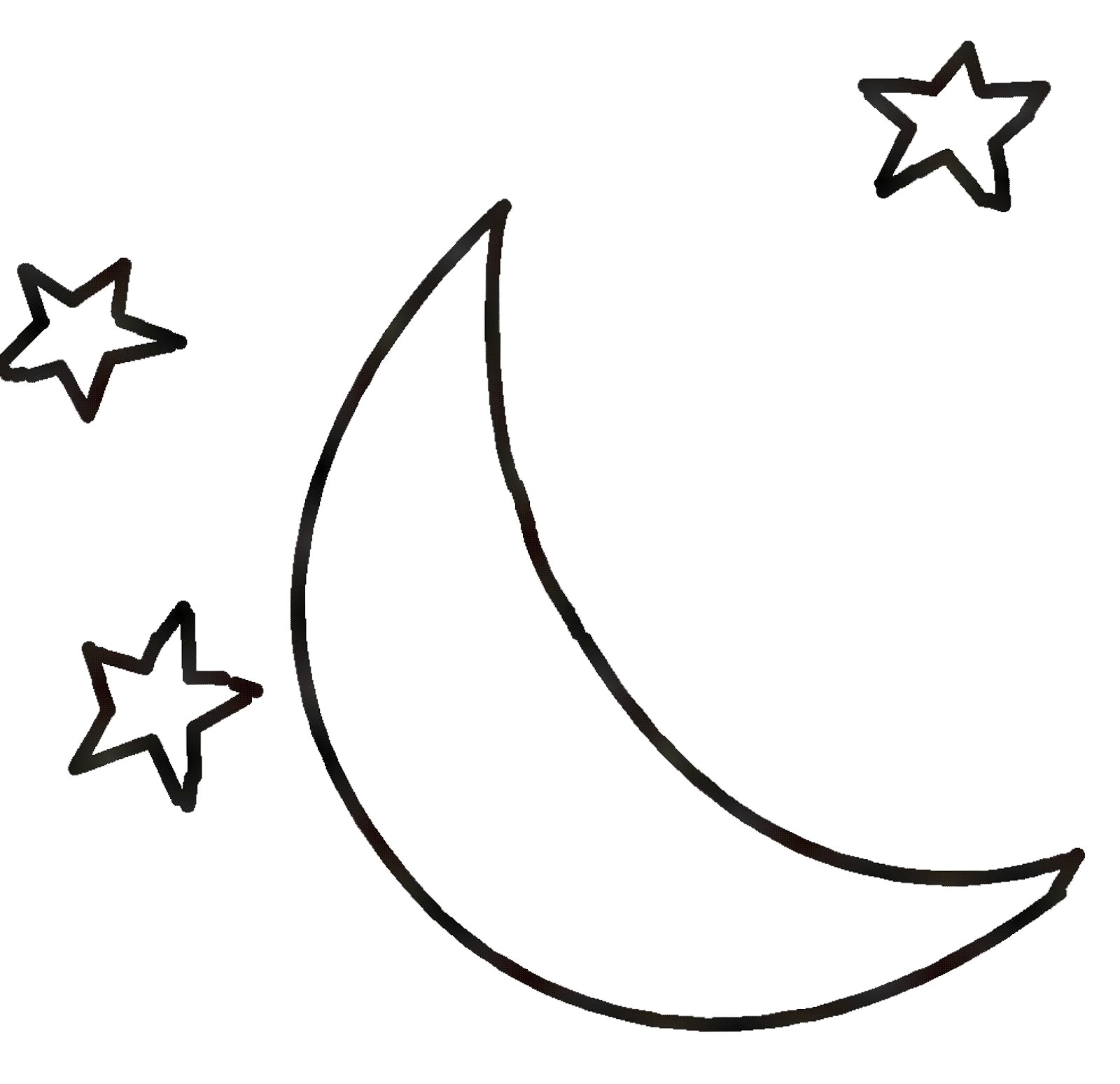 Black and white moon clipart