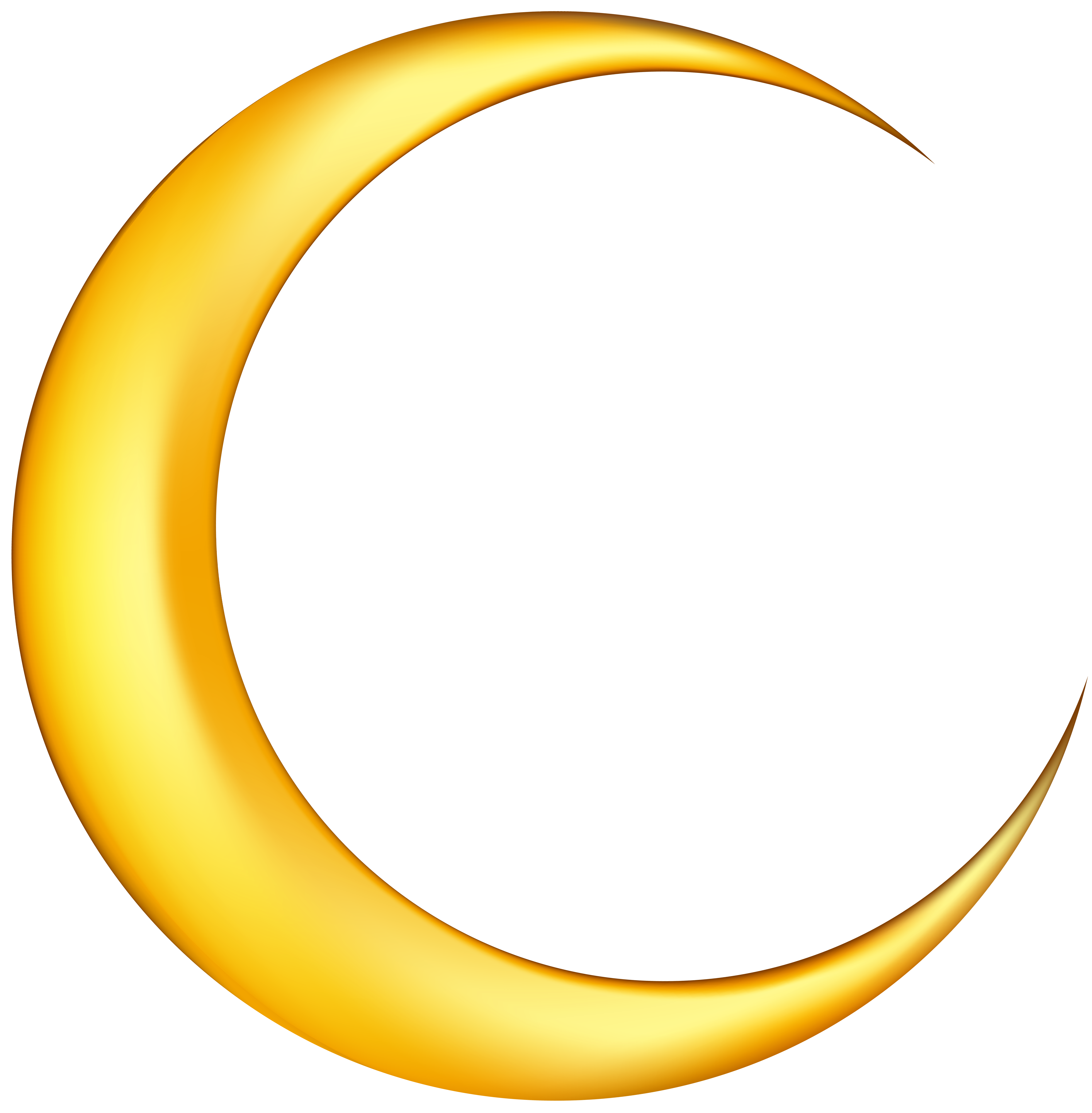 Yellow New Moon PNG Clip