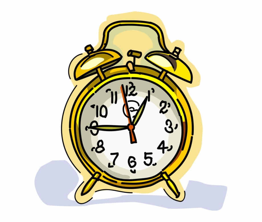 Vector Illustration Of Alarm Clock Ringing Its Morning