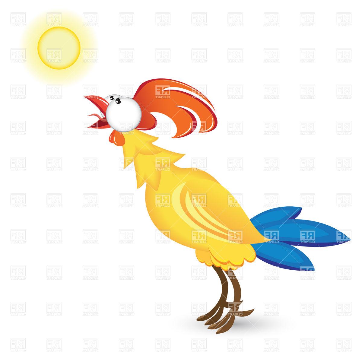 Best Rooster Crowing In The Morning Vector Cdr