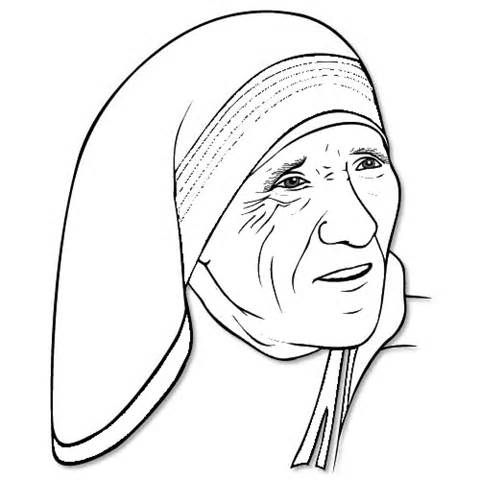 Mother Teresa Clip Art sketch template