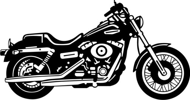 Motorcycle black and white harley davidson motorcycle