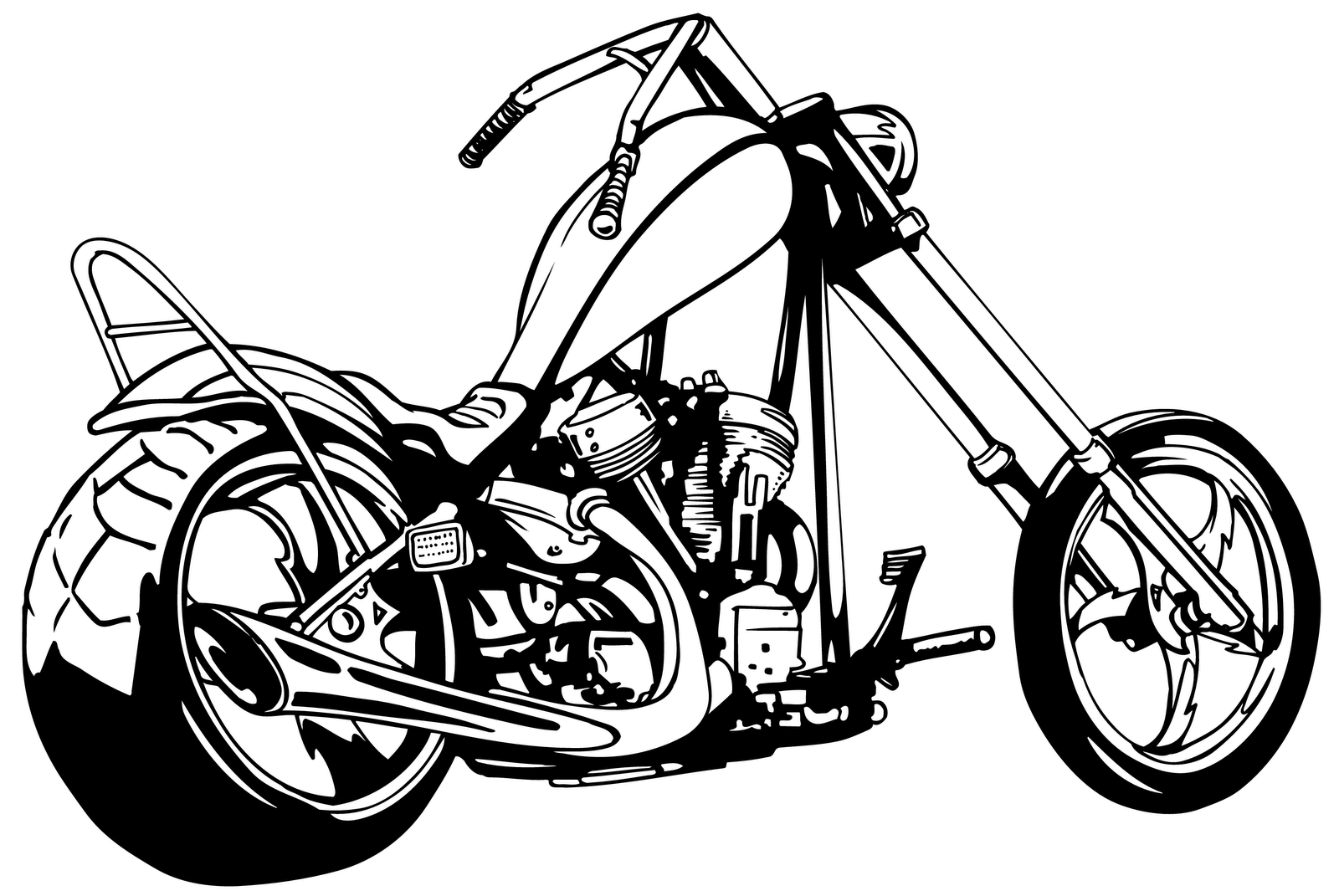 Vintage motorcyle cliparts.