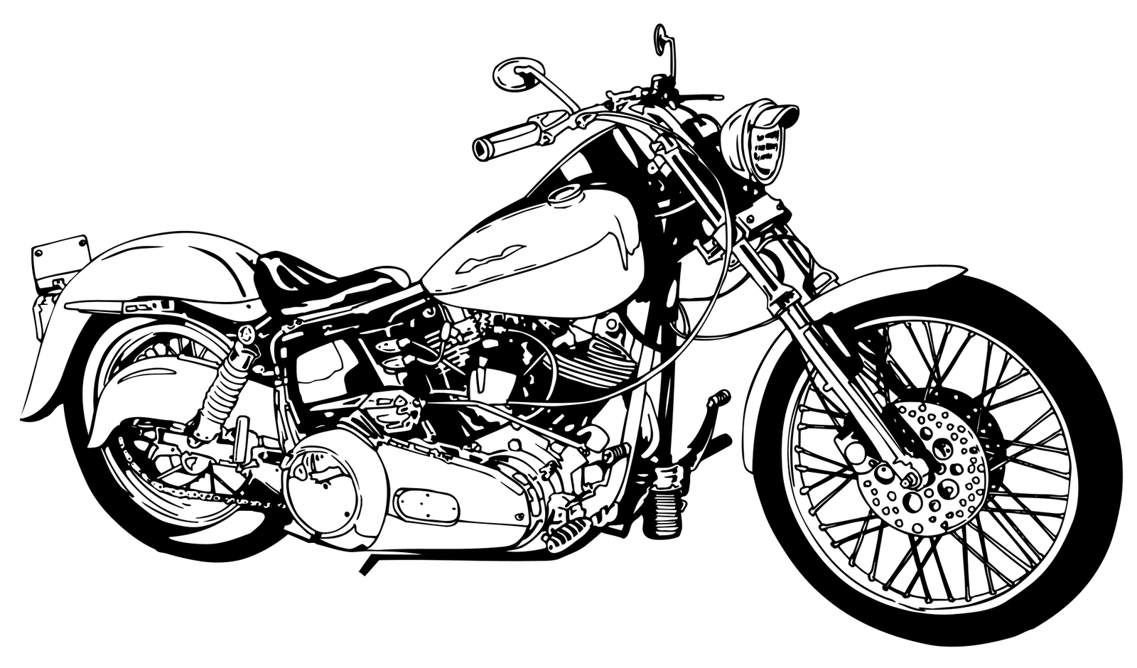 Motorcycle harleydavidson chopper.