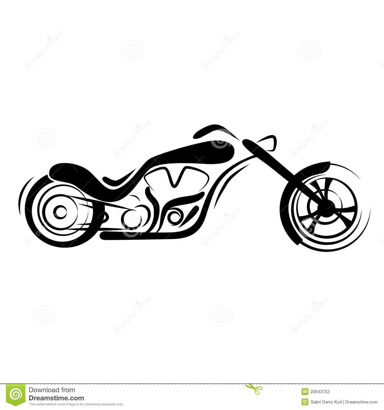 Simple motorcycle clipart.
