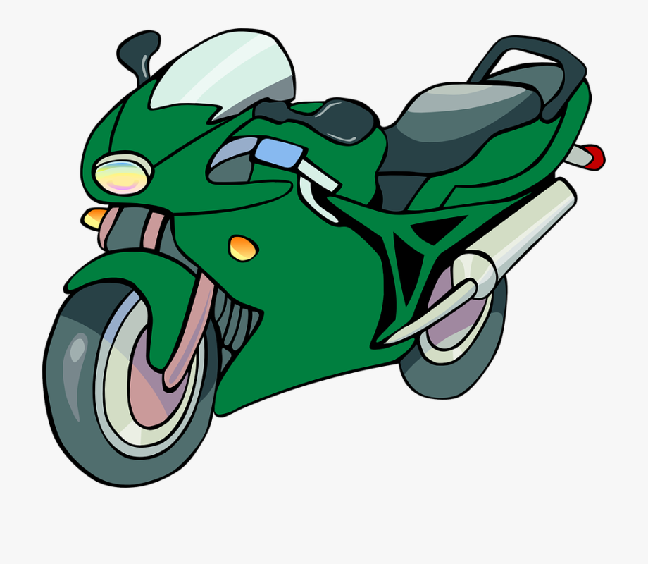 Motorcycle bike green.