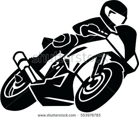 Motorcycle clipart black.