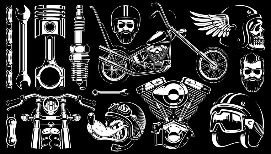 Motorcycle clipart with