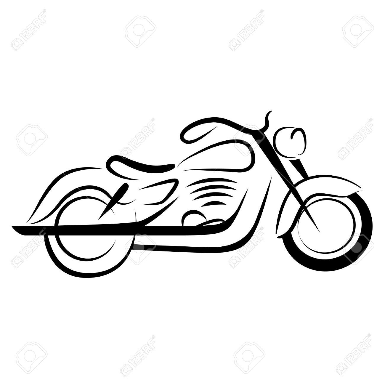 motorcycle clipart images drawing water