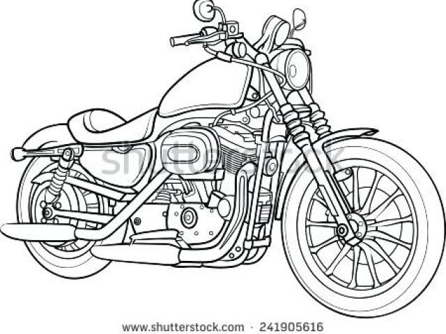 Free drawn motorcycle.