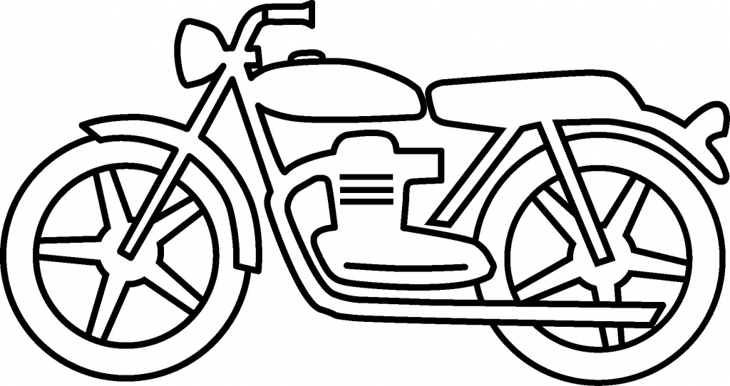 Simple Motorcycle Drawing