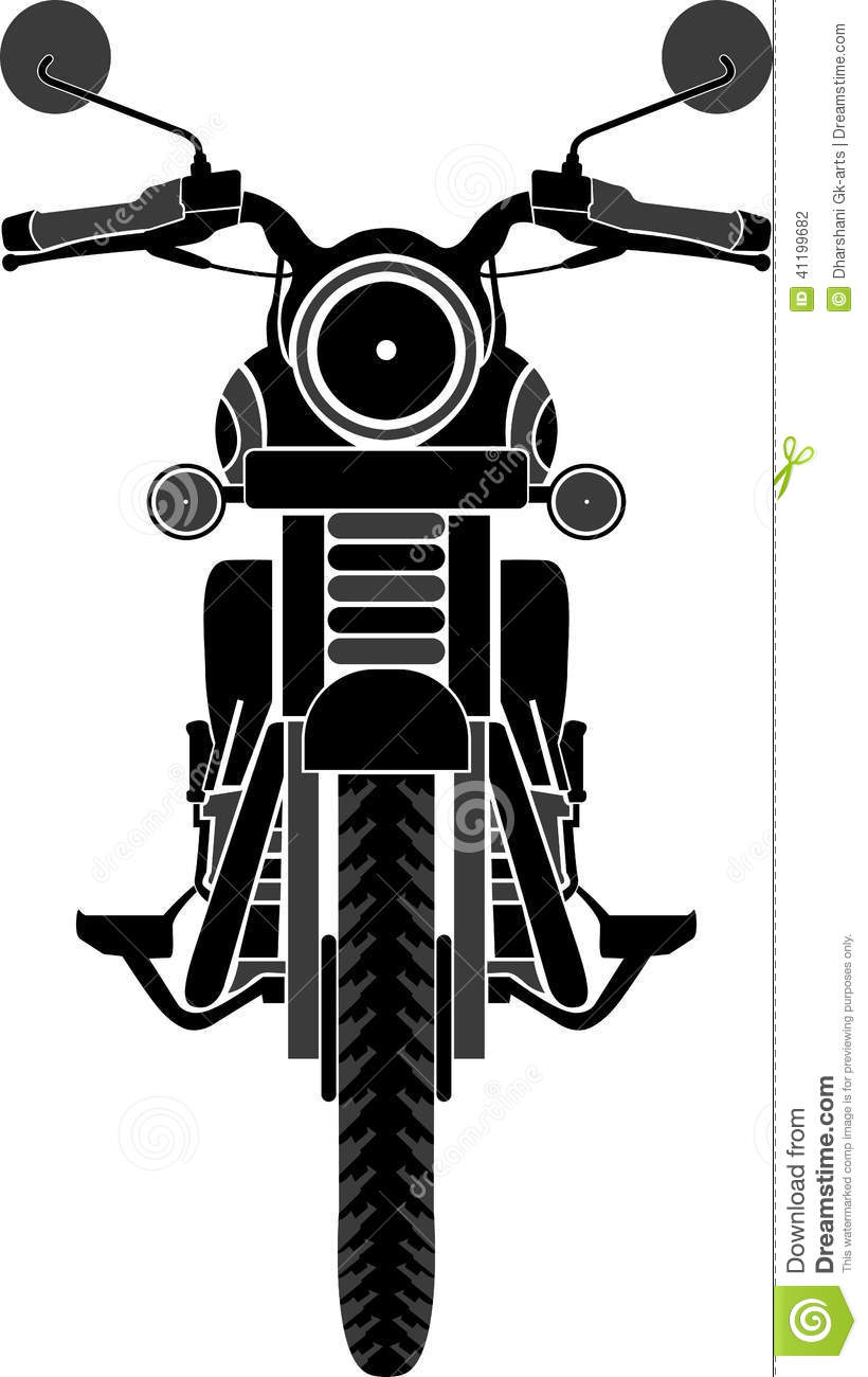 Motorcycle front clipart.