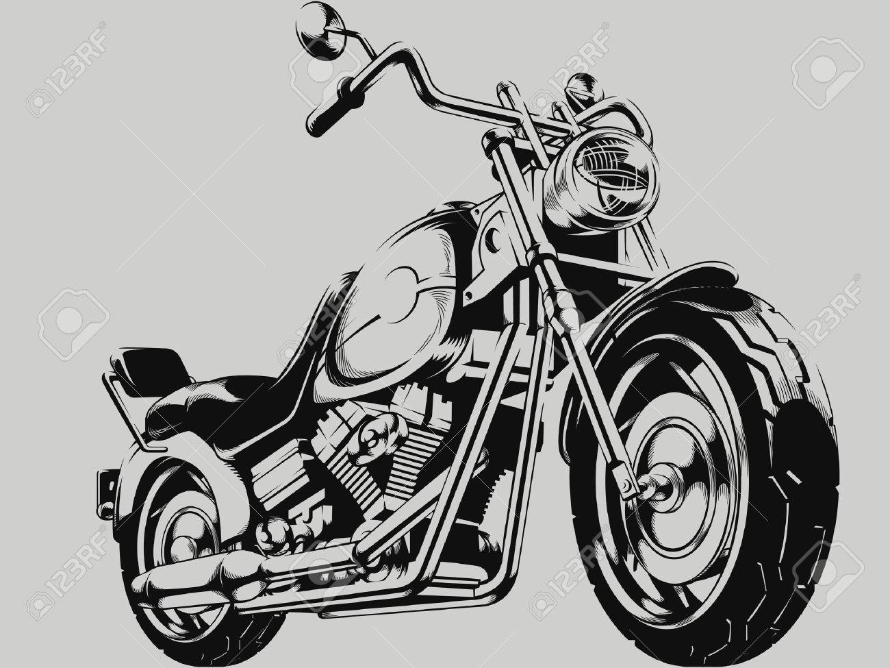 Retro Clipart motorbike