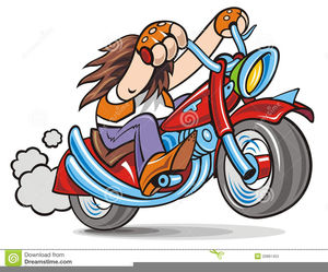 Funny motorcycle clipart.