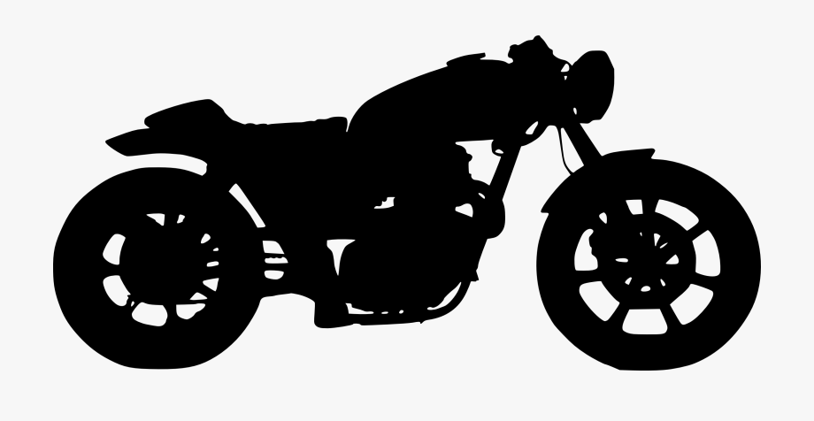 Motorcycle clipart stylized.