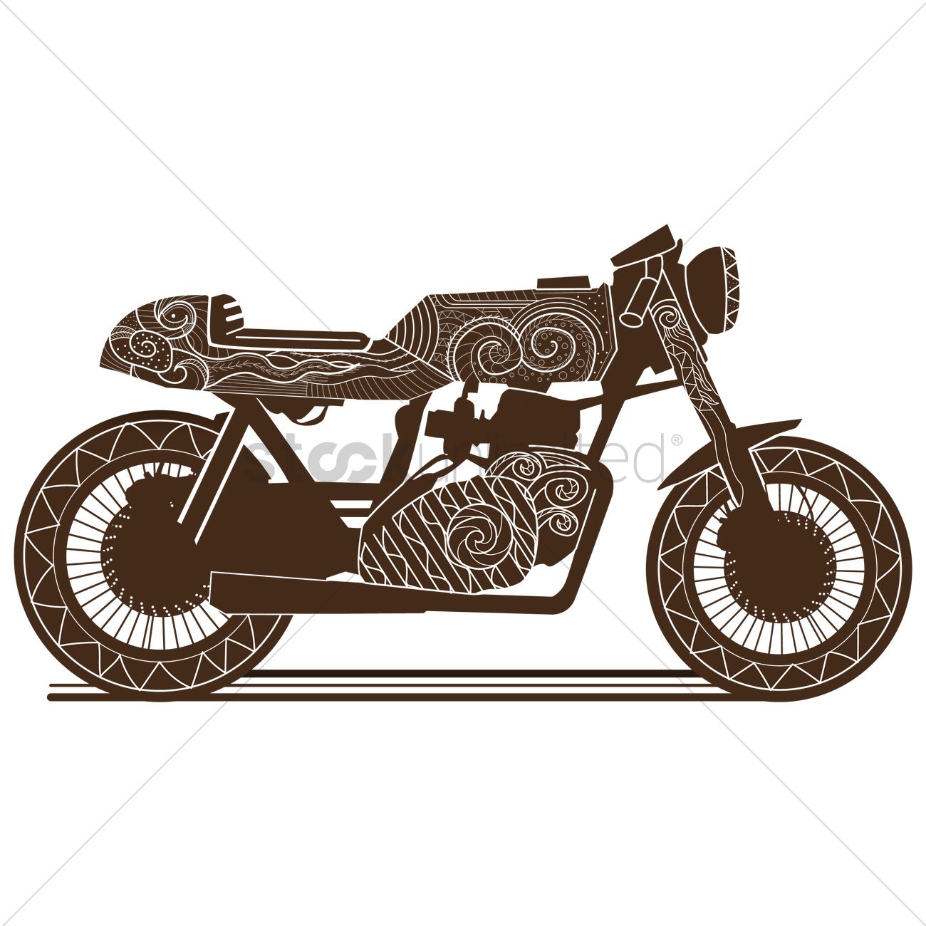 Stylized motorbike design.