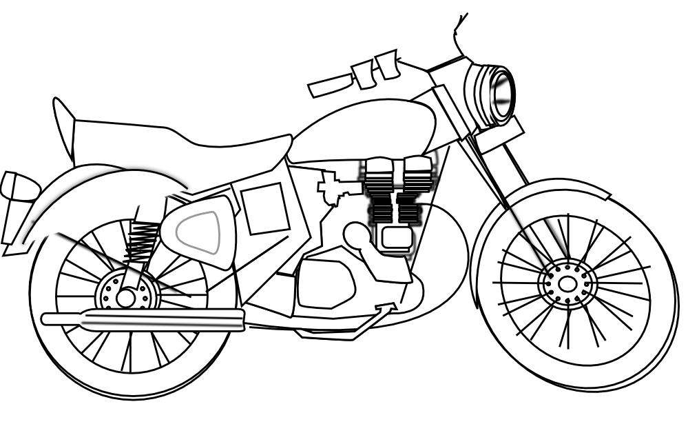 Motorcycle black and white motorcycle clipart black and