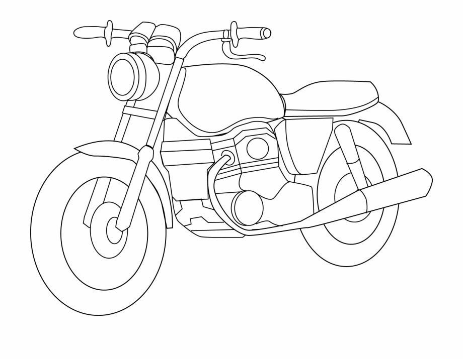 Honda Motorcycle Clipart Black And White