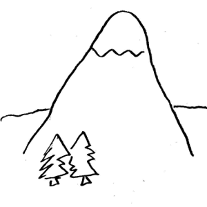 Mountain Clipart Black And White