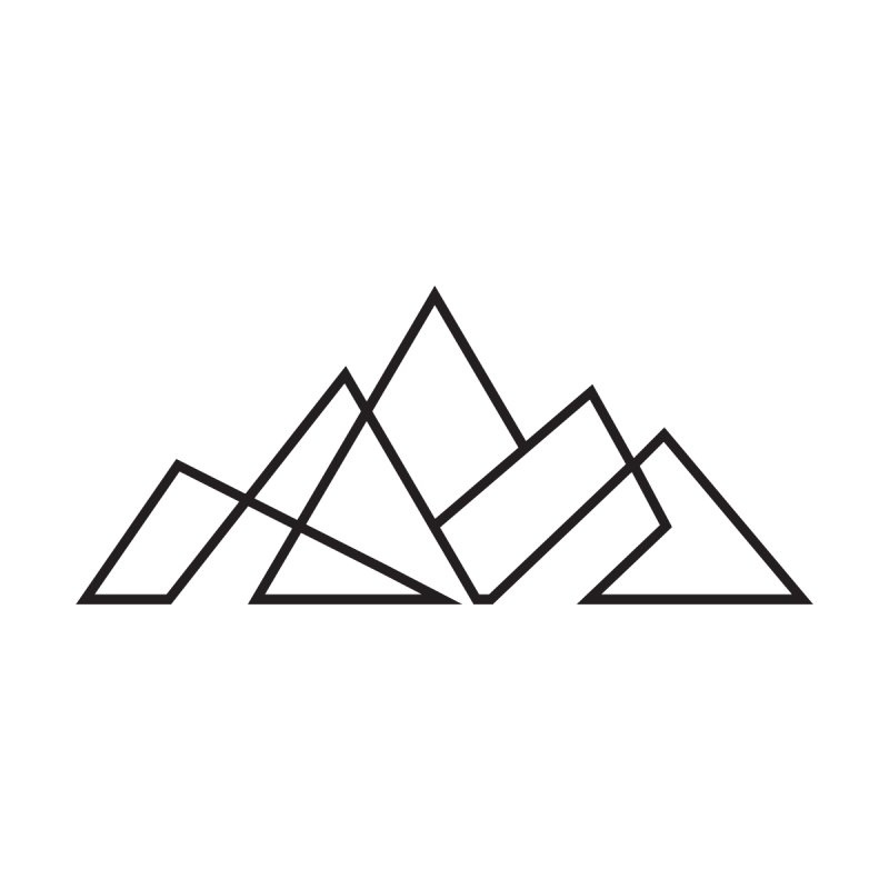 minimalist mountain tattoo png