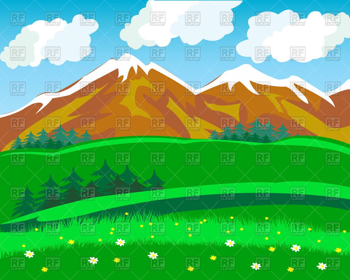 Summer in mountains Vector Image