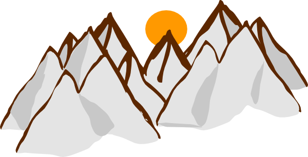 Mountains mountain range sunset clip art at vector clip art