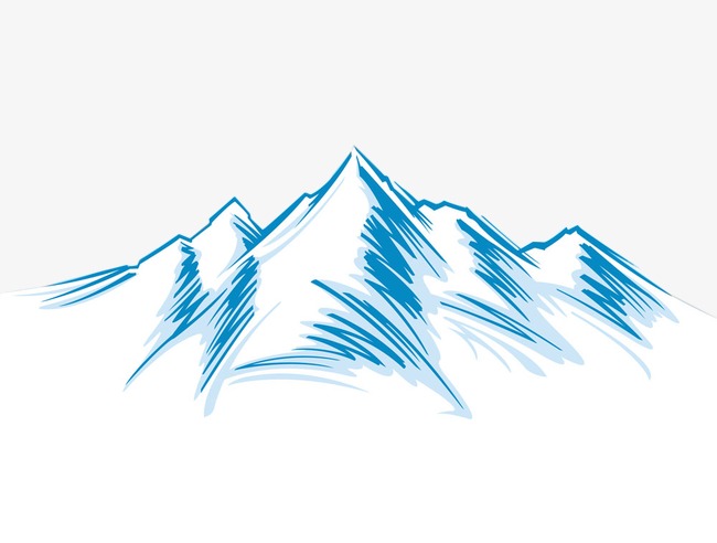 Snow mountain clipart