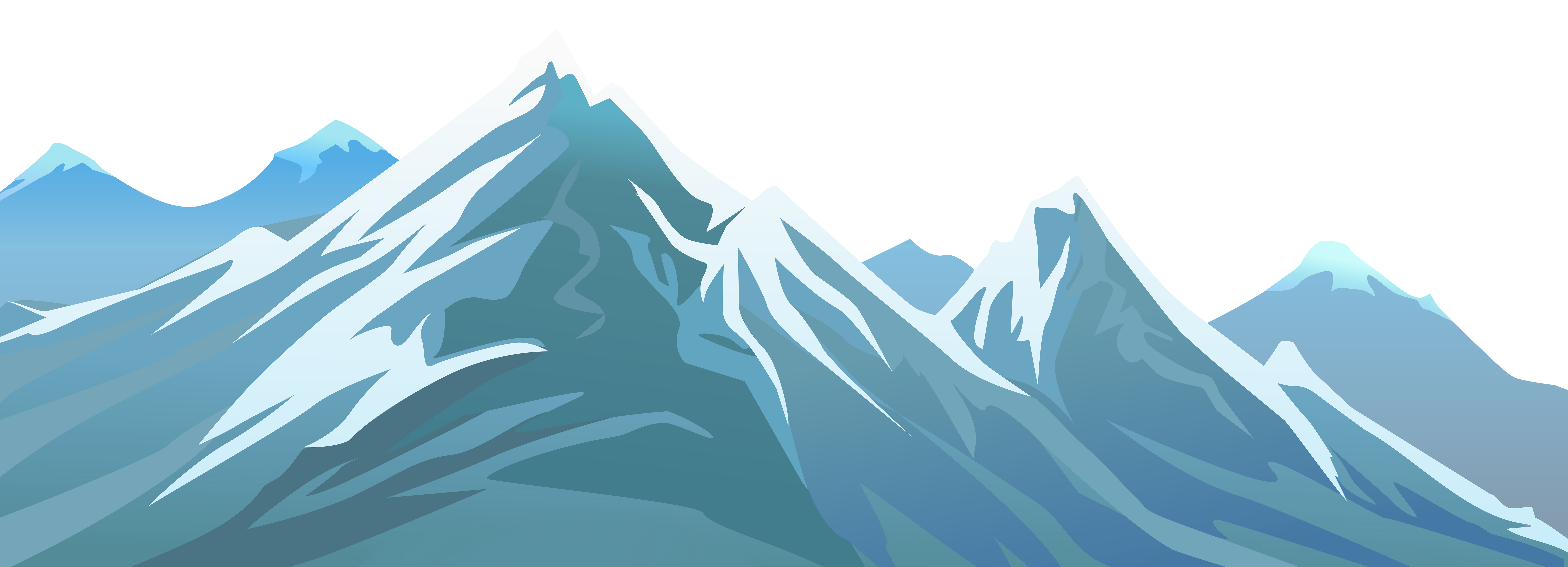 Snowy Mountain Transparent PNG Clip Art Image