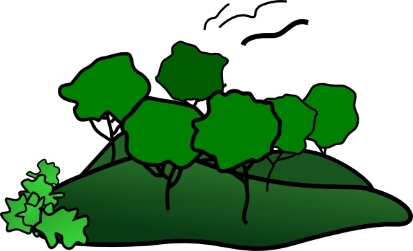 Landscape Mountain Trees clip art Free vector in Open office