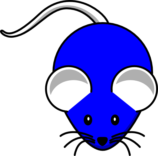 Blue white mouse.