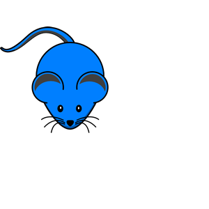 Blue mouse clipart.
