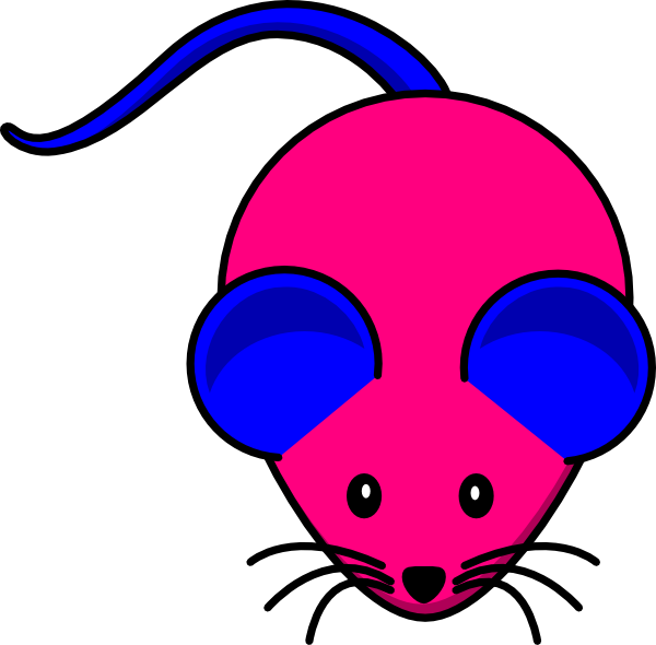 HD Blue Pink Hybrid Mouse Svg Clip Arts