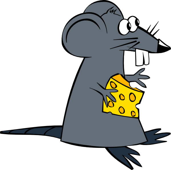 Mouse with cheese.