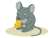mouse clipart cheese